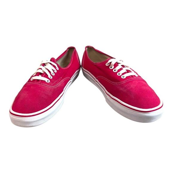Vans Off The Wall Mens US 12 Red Canvas Lace-Up Sneakers Classic White Soles SEE - Picture 16 of 16